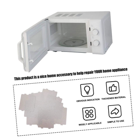 Open microwave showing Microwave Waveguide Cover Replacement No Hassle Install With High Temperature Resistant Mica Sheet for heat insulation