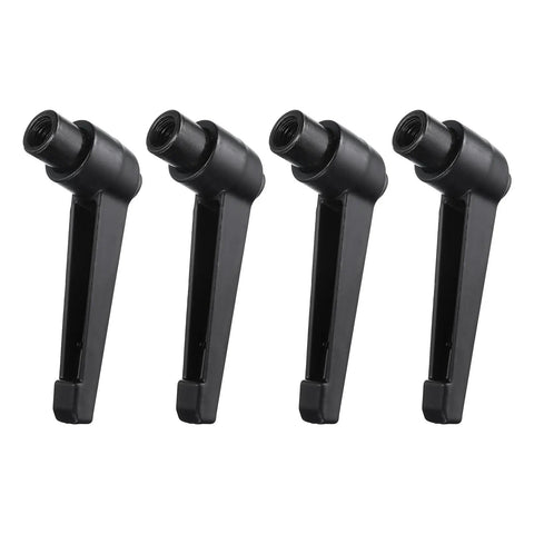 4Pcs Black M8 Female Thread Clamping Levers Quick Release Adjustable Handles For Lathe Tools Heavy Duty Hex Socket 4mm