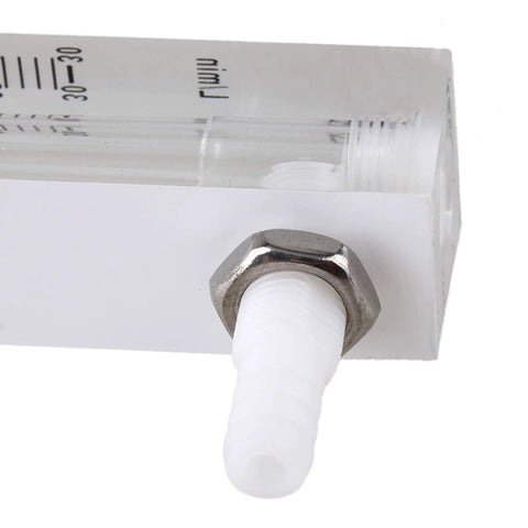 Colorful Acrylic Oxygen Flow Meter 3 To 30 LPM With Control Valve Adjustable Oxygen Flow For Industrial Use Oxygen Bar And Hospital Settings Easy To Read Durable LZQ 7 close-up of threaded outlet and clear 3-30 LPM acrylic body