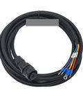 Servo motor brake wire harness, 1 m length, 4-core color-coded leads with circular multi-pin connector