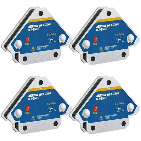 Heavy Duty 28lb Welding Magnets Set With Four Magnetic Clamps A Workhorse 3 Inch Reach 45 90 135 Degree Angles