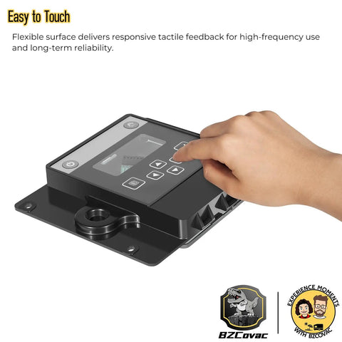 Dead Simple Swap Hella Durable Touch Pad LCD Housing Assembly For Manitowoc Ice Machine Control Panel Replacement No Display Needed, black touchpad with tactile buttons