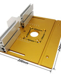 Badass Grip Aluminum Router Table Insert Plate With Double Scale Alignment Multi Position Woodworking Flip Board dimensions 240mm by 200mm.