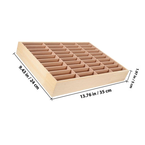 Kick Clutter To The Curb With This Premium Wooden Jewelry Tray Featuring Forty Velvet Lined Compartments, 9.43x13.76in.