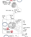 Exploded view of 12 Piece Transfer And Differential Service Gasket Kit DIY Friendly For Toyota And Lexus SUVs And Trucks diagram