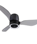 48 Inch Smart Ceiling Fans with Lights and Remote/ App, 2.1 Speaker System, modern design with clear blades and integrated light.