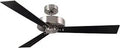 52 Inch Ceiling Fan With Brushed Steel Finish, Dope Modern Look, Energy Star Rated, Four Speed Wall Control, Reversible Blades