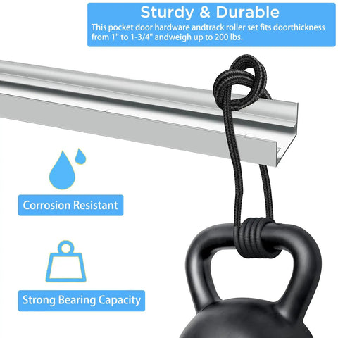 Built Tough Bifold Door Hardware With Reinforced Steel Track And Smooth Gliding Pivot Wheels Complete Closet Hardware Kit For Quick Swap Home Upgrades with steel track and roller.