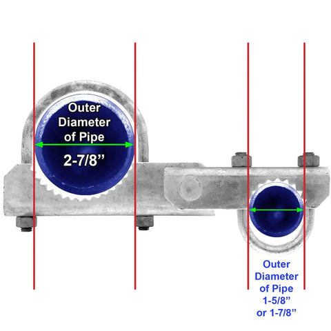 Heavy Duty 180 Degree Gate Hinge For Chain Link Fence Fits 2 Seven Eighths Inch Gate Posts And One And Five Eighths Inch