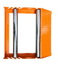 Top view of Stainless Steel Cable Drum Roller Reel Dispenser Stand For Wire Reels 30cm To 70cm Diameter Up To 50cm Wide Reels Heavy Duty