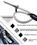 Top Shelf Pneumatic Vacuum And Blower Gun Badass Dual Function Air Tool for car cleaning with hose and dust collection pouch.