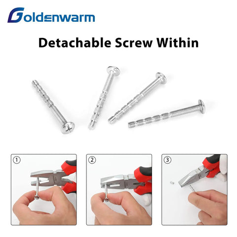 Detachable screws for 25 Pack 3 Inch Brushed Nickel Cabinet Pulls with zinc alloy base and easy grip T bar style handle