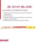 Bi-Metal Dual Shank Wood Jig Saw Blade, 3-Inch, 9-19 TPI Scroll Tooth, Dual Cutting Action For Smooth Top And Bottom Surfaces, 2-Pack