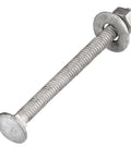 Heavy Duty 3/8 X 4 Carriage Bolt Kit Built To Last, Hot Dip Galvanized Grade 307A With 50 Pack, Includes 3/8 Inch USS Flat Washers And 3/8-16 Hex Nuts, Exterior Construction Ready, Gray Finish carriage bolt with washer and hex nut