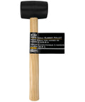 Close-up of an 8 oz rubber mallet with a durable head and wood handle for non marring assembly and everyday use in woodworking and repairs.