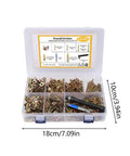 Self Drilling Drywall Screws Kit Durable Steel Mounting Set With 420 Pieces For No Drill Install On Wood Metal And Synthetic Boards Perfect For Diy And Pro Projects. 18x10cm storage case