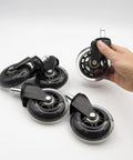 Top Notch Office Chair Caster Wheels Replacement Rubber Casters Drop Straight In Smooth As Butter Heavy Duty Roller set of five shown.