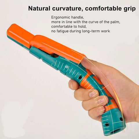 Ergonomic 800 Amp Stick Welding Electrode Holder With Curved Handle And Brass Jaw Heavy Duty Double Head Grip in hand