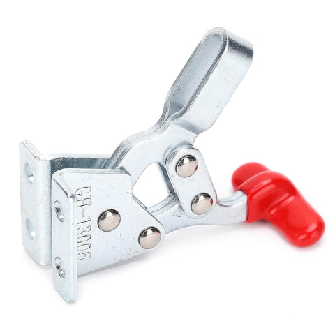 Quick Release Table Clamps Set, Heavy Duty Hold Down Toggle Clamps Pro Grade for Woodworking Jigs and Fixtures, close-up view.