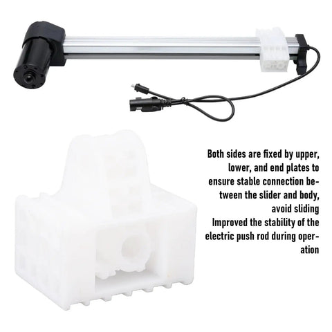 Rock Solid Electric Linear Actuator Slide Block featuring a precision tight fit, ABS composite build, designed for push rod systems.