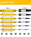 12 Piece Damaged Screw Extractor Set For Stripped Screws And Bolts, Easy Removal Of Rusty And Broken Hardware, size details