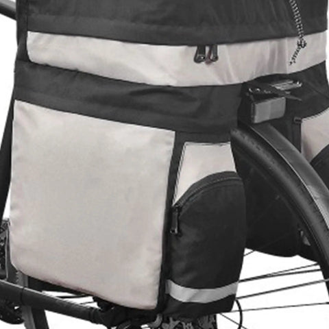 Side view of 60L Bike Trunk Bag With Rain Cover For Mountain Bikes 3 In 1 Multifunctional Rear Rack Carrier Large Capacity Saddle Bag