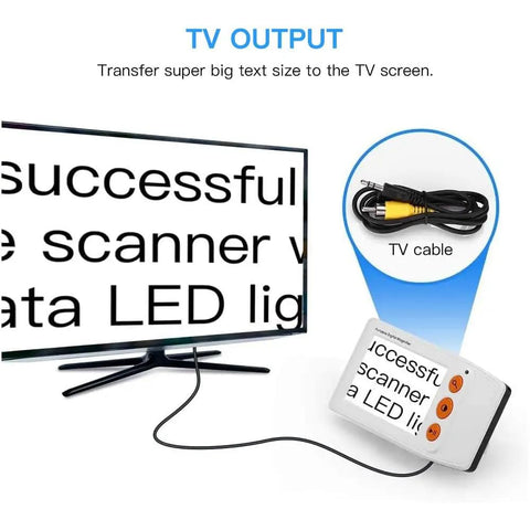 Grab And Go Portable Digital Magnifier With 3.5 Inch LCD Screen And Foldable Handle, 2x To 25x Zoom Reading Aid TV output feature.