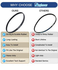 Comparison of two washer drive belts with pros and cons listed; focus on Washer Drive Belt 5 Rib 23 Inch For Top Load Washers Replacement AP6024314 PS11736832 4455970 Compatible With GE GTW Models Like GTW460AMJ0WW GTW460AMJ2WW And More on the left as strong, durable, and long-lasting.