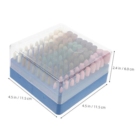 Pro Grade Polishing Buffing Wheel Bits Kit For Rotary Tools Mixed Materials 100 Pieces with transparent storage case