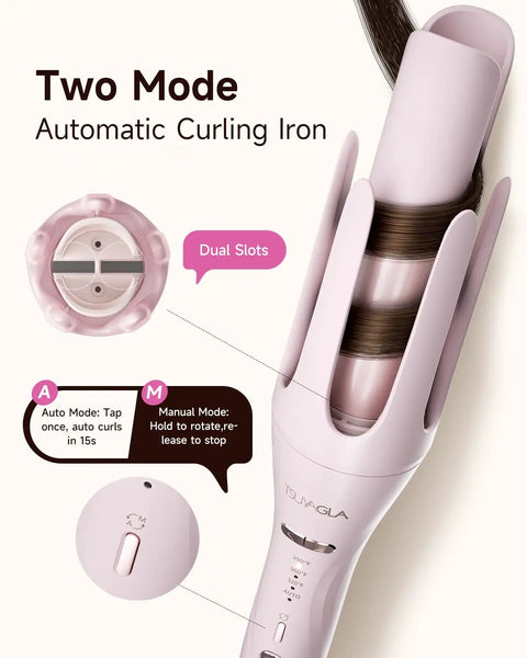 5 In 1 Auto Curling Iron Set With Interchangeable Barrels 1 Inch 1.25 Inch 1.5 Inch Curling Wand Hair Crimper And Straightening Brush