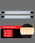 LED lights detail for Preassembled Garage Storage Cabinet Set With LED Lights 6 Piece Workshop Organizer In Black And Red.