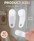 40 Pc Curtain Track Gliders White Plastic Slider Hooks For Window Curtains Easy Glide Lightweight Rail Sliders Traverse Rod Replacement Parts For Kitchen Bedroom And Bathroom, 31mm