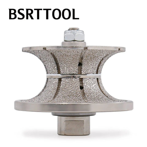 2 Inch Diamond Hand Profile Router Bit With Full Bullnose Profiler, Vacuum Brazed Edge Wheel showcasing bullnose edge