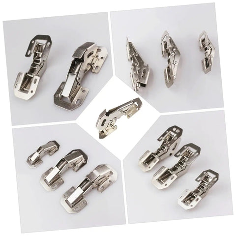 4 Inch Stainless Steel Wardrobe Door Hinges 4 Pack With Soft Close Damping Self Closing Cabinet Hinges assorted views