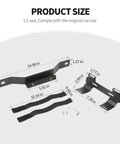 Dimensions and components of Under Seat Fire Extinguisher Bracket Mount for Dodge Ram Trucks 2009 Through 2017.