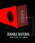Close-up of red Forcible Entry Wedge Set For Doors And Windows, Heavy Duty Aluminum Door Stopper And Pry Tool, firefighter aid