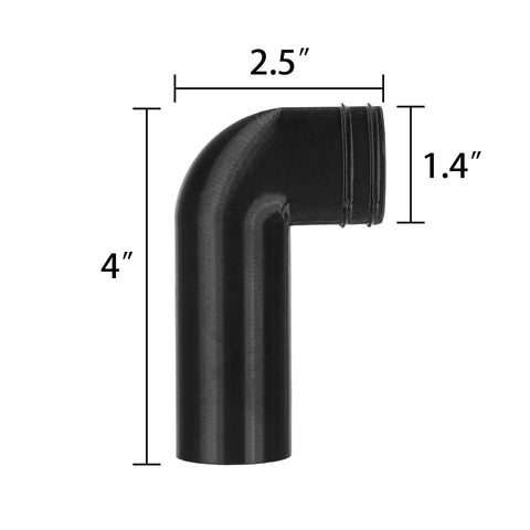 Side view of Adapter For 20V 2 Gallon Wet Dry Vac Compatible With HEPA Filter And Vacuum Bag Kit Tool Free Installation