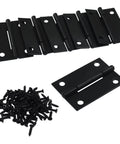 24 Pack Folding Butt Hinges Black 1.5 Inch Cabinet Gate Closet Door Hinges With 96 Mounting Screws for Home Projects Durable DIY