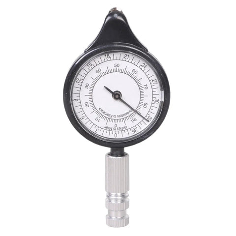 Heavy Duty Rock Solid Map Distance Measurer Built Like A Tank For Spot On Tracking And No Sweat Handling On Rough Outdoor Job Sites By Seasoned Surveyors And Engineers, showing dial face and metal base.