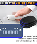 Silicone Car Door Shock Absorber Kit With Self Adhesive Bumper Protector For SUVs And Trucks, three-layer vuffer gasket detail