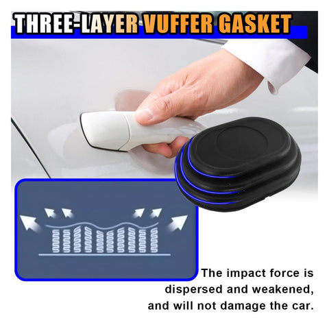 Silicone Car Door Shock Absorber Kit With Self Adhesive Bumper Protector For SUVs And Trucks, three-layer vuffer gasket detail