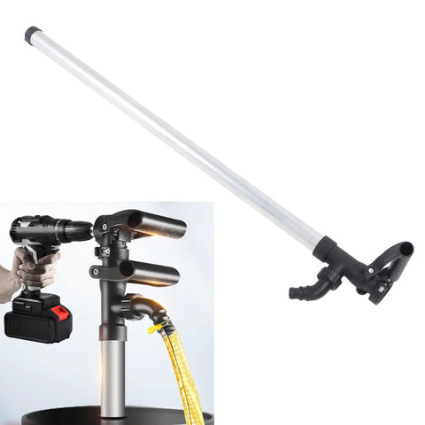 Oppwong Angle grinder oil drum pump with 3 adapters efficient liquid extractor kit transforms tool into fluid extractor for water and engine oil quick change versatility home garage handy
