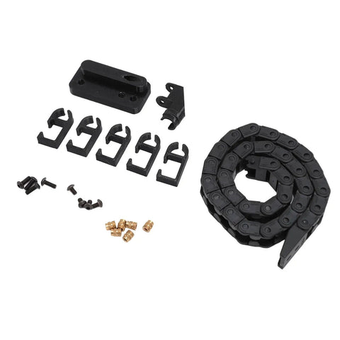 3D Printer Drag Chain 16.9 Inch Kit For Bamboo P1P Cable Carrier Low Noise Quiet Operation No Fuss Install With Hardware Screws And Nuts
