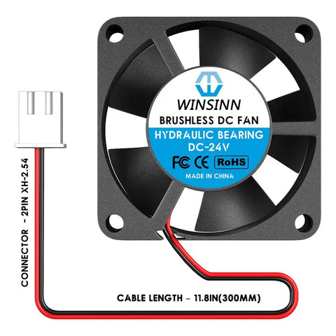 Beefy 30X10mm 24V Brushless Cooling Fan With Hydraulic Bearing And 10000 RPM For Industrial Equipment With XH2.54 2PIN Connector