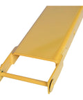 Heavy Duty Pin Lock Forklift Extensions Boss Level Steel Bars 4000 Lb Capacity No Sweat Mounting yellow rig attachment.