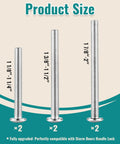 Replacement Screw Kit With Brushed Nickel Finish For Entry Doors Includes Multi Size Backset Hardware Built Tough As Nails And Rustproof Precision Threaded Steel Lock Bolts Fast Setup showing screw sizes 1-1/4", 1-1/2", 2".