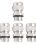 Two Pack NPT One Quarter Inch Stainless Steel Waterproof Cable Gland Connectors For Outdoor Use Built Tough Rugged Wire Glands And Joints Adjustable Range 3 To 6.5 Millimeters Corrosion Resistant