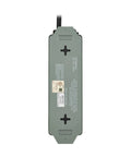 Back view of Rugged Four Outlet Heavy Duty Power Strip With Metal Housing Mountable For Wall Or Under Desk Use 6Ft Cord UL603CB-6