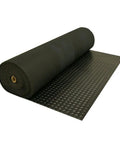 Diamond Plate Rubber Flooring Roll 3 mm Thick 4 Ft By 2 Ft Black Durable Industrial Grippy Floor Mat for Slippery Surfaces