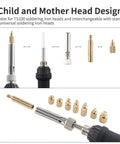 Heat Set Insert Tool Kit For 3D Printers TS101 TS100 936 Soldering Iron Adapter showing various brass knurled nut tips and adapters.